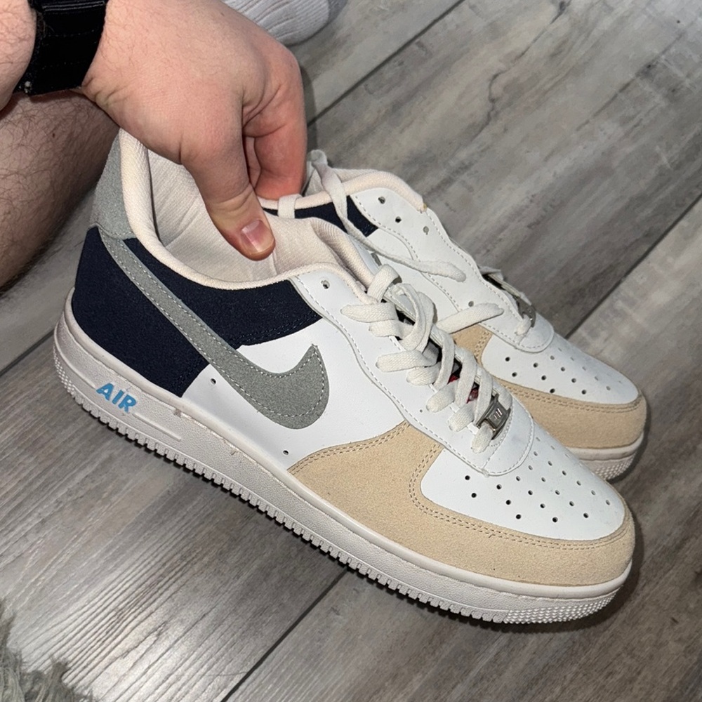Nike Air Force 1 Sneakers - White and Tan